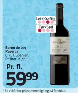 Fleggaard Baron de Ley Reserva, DKK 59.99 tilbud