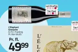 Fleggaard L’Elephant Grenache, DKK 49.99 tilbud
