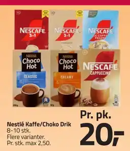 Fleggaard Nestlé Kaffe/Choko Drik, DKK 20 tilbud