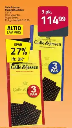Fleggaard Galle & Jessen Pålægschokolade, DKK 114.99 tilbud