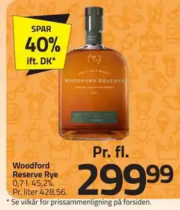 Fleggaard Woodford Reserve Rye, DKK 299.99 tilbud
