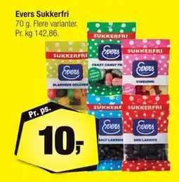Calle Evers Sukkerfri, DKK 10 tilbud