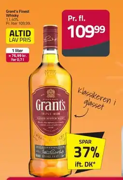 Fleggaard Grant’s Finest Whisky, DKK 109.99 tilbud