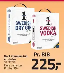 Fleggaard No.1 Premium Gin el. Vodka, DKK 225 tilbud