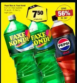 Calle Pepsi Max el. Faxe Kondi, DKK 7.5 tilbud