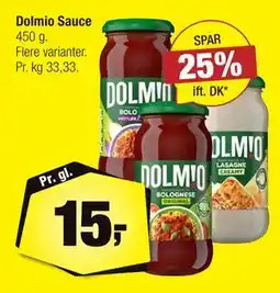 Calle Dolmio Sauce, DKK 15 tilbud