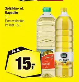 Calle Solsikke- el. Rapsolie, DKK 15 tilbud