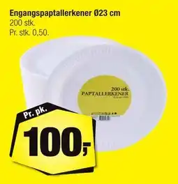 Calle Engangspaptallerkener Ø23 cm, DKK 100 tilbud