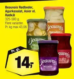 Calle Beauvais Rødbeder, Agurkesalat, Asier el. Rødkål, DKK 14 tilbud