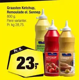 Calle Graasten Ketchup, Remoulade el. Sennep, DKK 23 tilbud