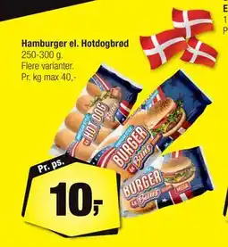 Calle Hamburger el. Hotdogbrød, DKK 10 tilbud