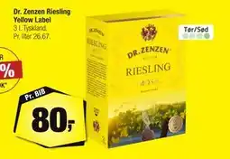 Calle Dr. Zenzen Riesling Yellow Label, DKK 80 tilbud