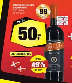 Calle Piccini Solco Toscana Appassimento, DKK 50 tilbud
