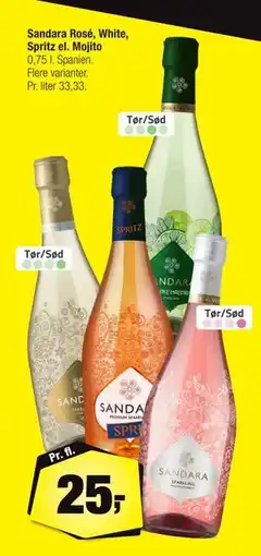 Calle Sandara Rosé, White, Spritz el. Mojito, DKK 25 tilbud