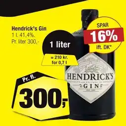 Calle Hendrick's Gin, DKK 300 tilbud