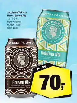 Calle Jacobsen Yakima IPA el. Brown Ale, DKK 70 tilbud