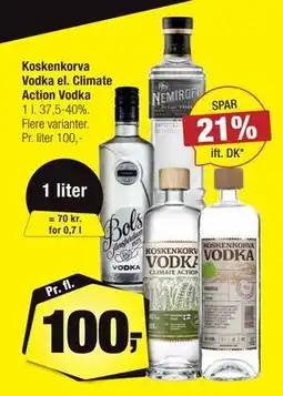 Calle Koskenkorva Vodka el. Climate Action Vodka, DKK 100 tilbud
