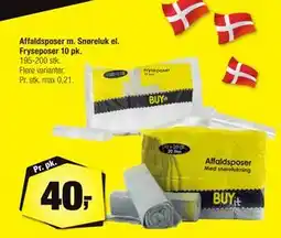 Calle Affaldsposer m. Snøreluk el. Fryseposer 10 pk, DKK 40 tilbud