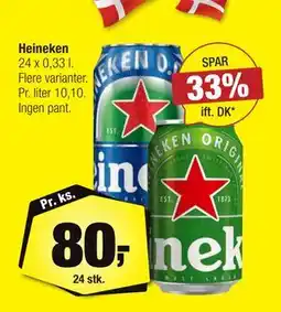 Calle Heineken, DKK 80 tilbud