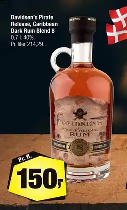 Calle Davidsen’s Pirate Release, Caribbean Dark Rum Blend 8, DKK 150 tilbud