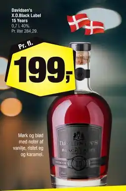 Calle Davidsen’s X.O.Black Label 15 Years, DKK 199 tilbud