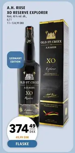 Scandinavian Park A.H. RIISE XO RESERVE EXPLORER, DKK 374.49 tilbud