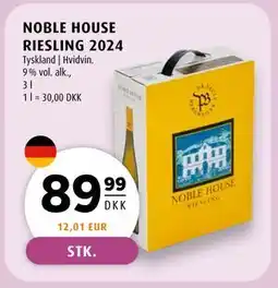 Scandinavian Park NOBLE HOUSE RIESLING 2024, DKK 89.99 tilbud