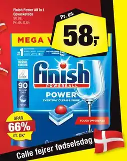 Calle Finish Power All in 1 Opvasketabs, DKK 58 tilbud