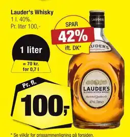 Calle Lauder's Whisky, DKK 100 tilbud