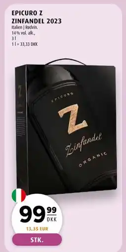 Scandinavian Park EPICURO Z ZINFANDEL 2023, DKK 99.99 tilbud