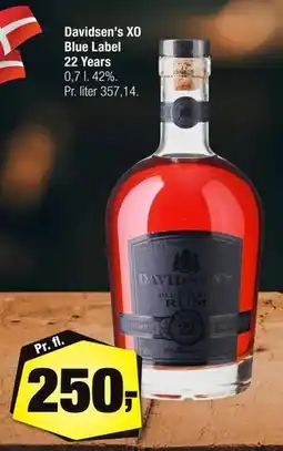Calle Davidsen’s XO Blue Label 22 Years, DKK 250 tilbud