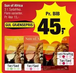 Calle Sun of Africa, DKK 45 tilbud