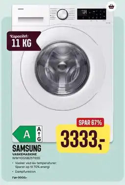 Skousen SAMSUNG VASKEMASKINE WW11DG5B25TEEE, DKK 3333 tilbud