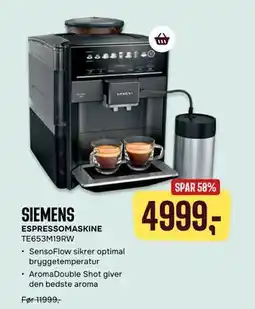 Skousen ESPRESSOMASKINE TE653M19RW, DKK 4999 tilbud