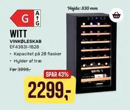 Skousen WITT VINKØLESKAB EF4383I-1B28, DKK 2299 tilbud