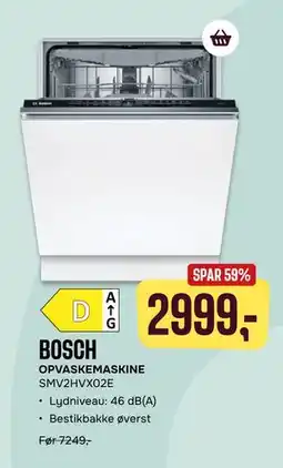 Skousen OPVASKEMASKINE SMV2HVX02E, DKK 2999 tilbud