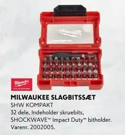 Davidsen MILWAUKEE SLAGBITSSÆT, DKK 125 tilbud