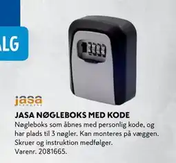 Davidsen JASA NØGLEBOKS MED KODE, DKK 125 tilbud