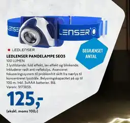 Davidsen LEDLENSER PANDELAMPE SEO3, DKK 125 tilbud
