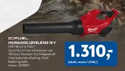 Davidsen MILWAUKEE LØVBLÆSER 18 V, DKK 1310 tilbud