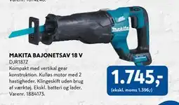 Davidsen MAKITA BAJONETSAV 18 V, DKK 1745 tilbud