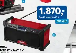 Davidsen MILWAUKEE RADIO 18 V, DKK 1870 tilbud