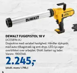 Davidsen DEWALT FUGEPISTOL 18 V, DKK 2245 tilbud