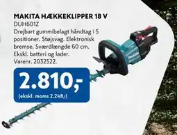 Davidsen MAKITA HÆKKEKLIPPER 18 V, DKK 2810 tilbud