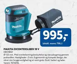Davidsen MAKITA EXCENTERSLIBER 18 V, DKK 995 tilbud