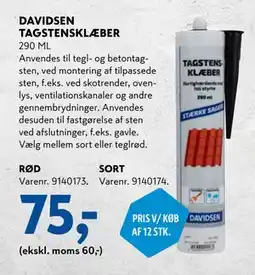 Davidsen DAVIDSEN TAGSTENSKLÆBER, DKK 75 tilbud