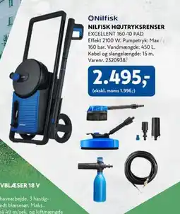 Davidsen NILFISK HØJTRYKSRENSER, DKK 2495 tilbud
