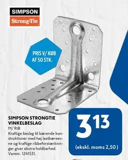 Davidsen SIMPSON STRONGTIE VINKELBESLAG, DKK 3.13 tilbud