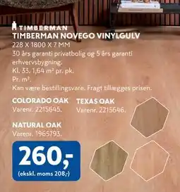Davidsen TIMBERMAN NOVEGO VINYLGULV, DKK 260 tilbud