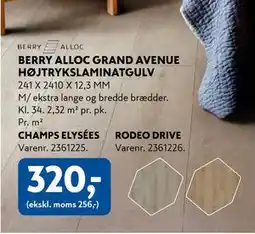 Davidsen BERRY ALLOC GRAND AVENUE HØJTRYKSLAMINATGULV, DKK 320 tilbud